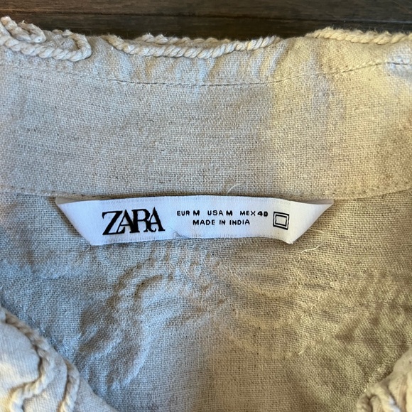 Zara Men’s Raised Embroidery Overshirt - Picture 2 of 2